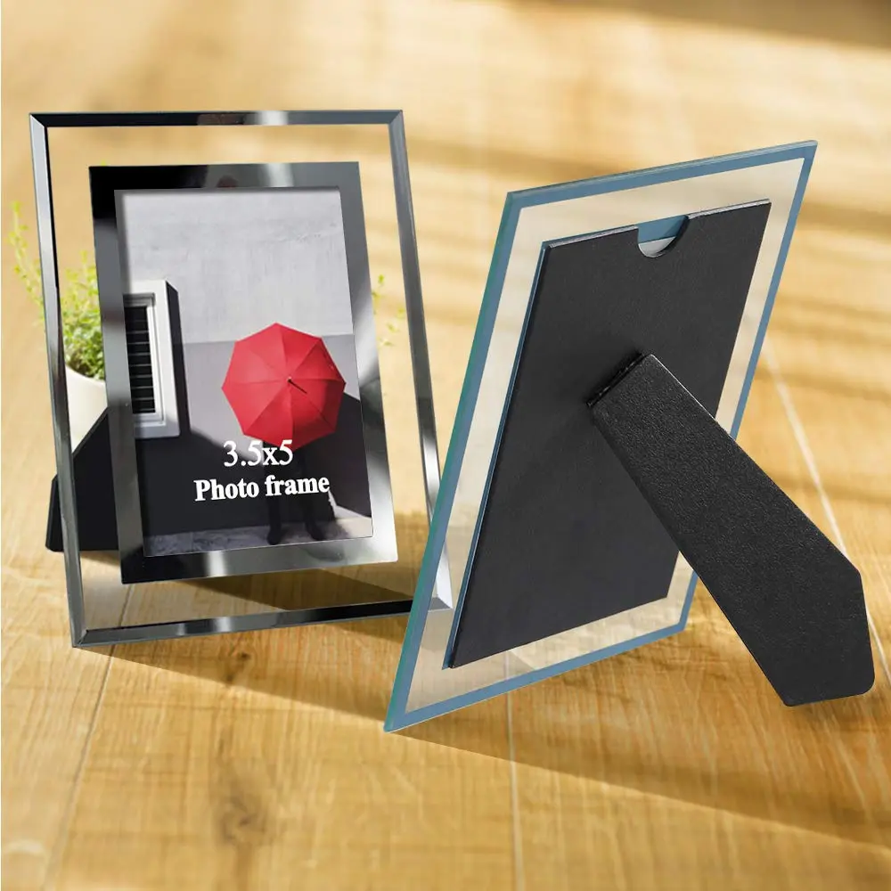 Giftgarden 3.5x5 Picture Frame Modern 3.5 by 5 Glass Frame for Photo Tabletop Display, 2 Pack | Elegant Wall & Tabletop Decor - view 3