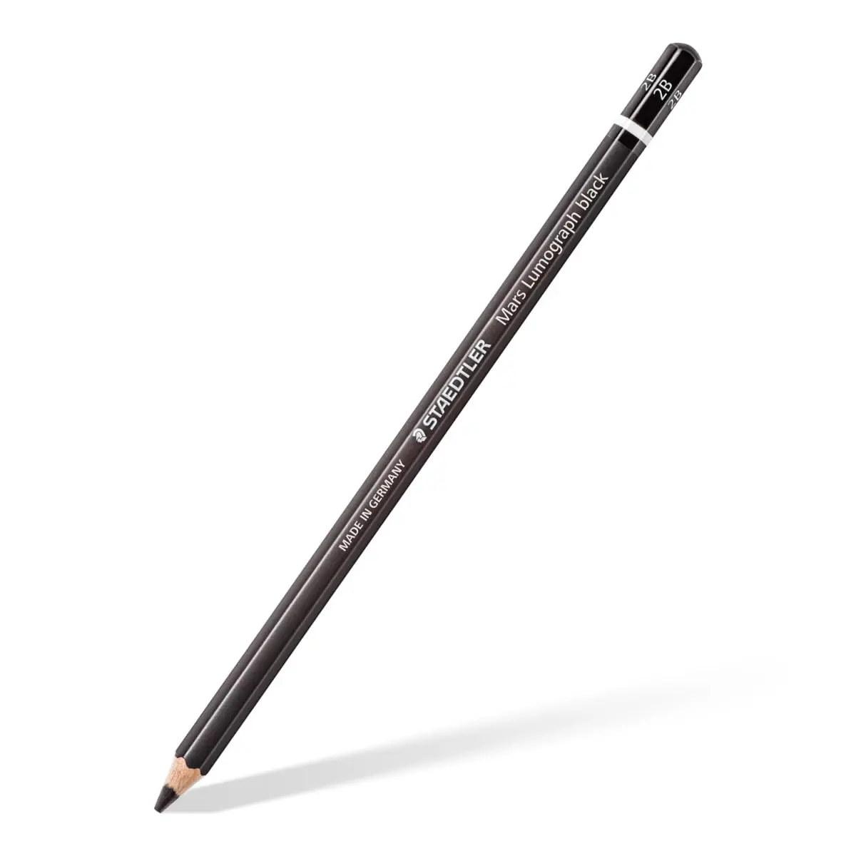 STAEDTLER Mars Lumograph Black Drawing Pencils 6 Pack in Metal Gift Tin | Deep Matte Black Tones for Expressive Art - view 3