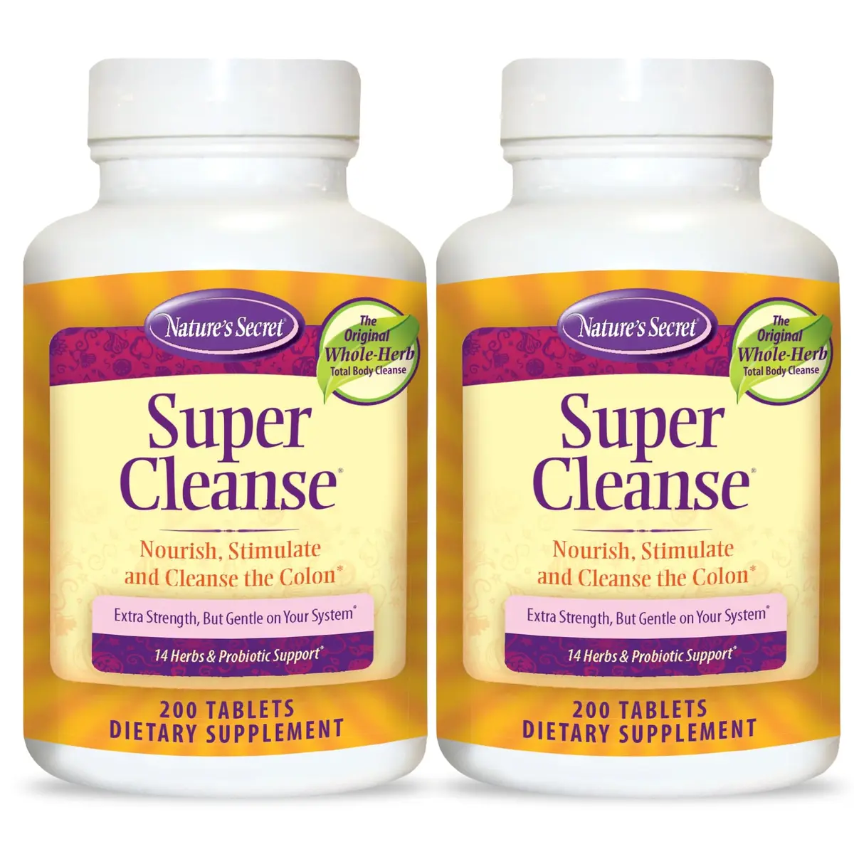 Nature's Secret Super Cleanse Herbal Colon Cleanse & Gut Health 2-Pack | Supports Digestive Wellness & Regularity - main product image