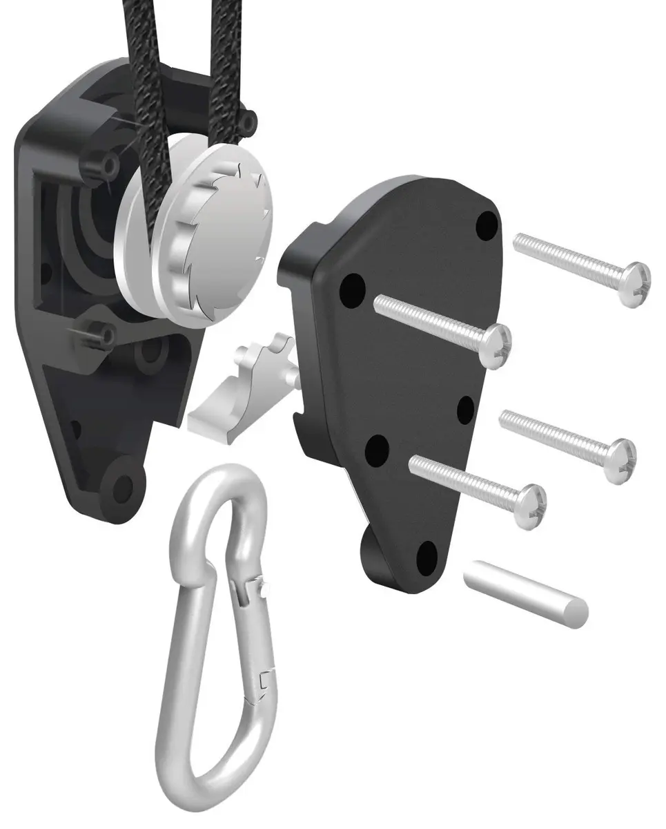 iPower GLROPEX2 Adjustable Rope Hanger 2 Pairs 8ft (150 lbs Total Capacity) | Heavy Duty Ratchet Tie-Down Strap - view 3
