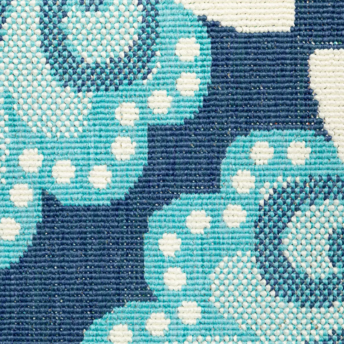 Oriental Weavers Meridian Indoor/Outdoor Rug 2206B 1'10" x 2'10" in Blue/Green | Moroccan Style, Water & Fade Resistant - view 8