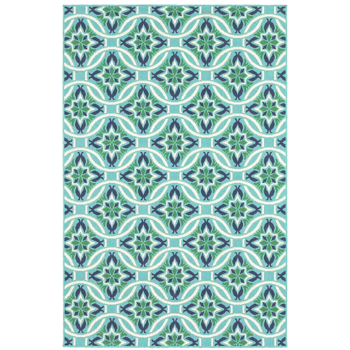 Oriental Weavers Meridian Indoor/Outdoor Rug - 5868L - 6'7" x 9'6" | Moroccan Style, Water & Fade Resistant - view 2