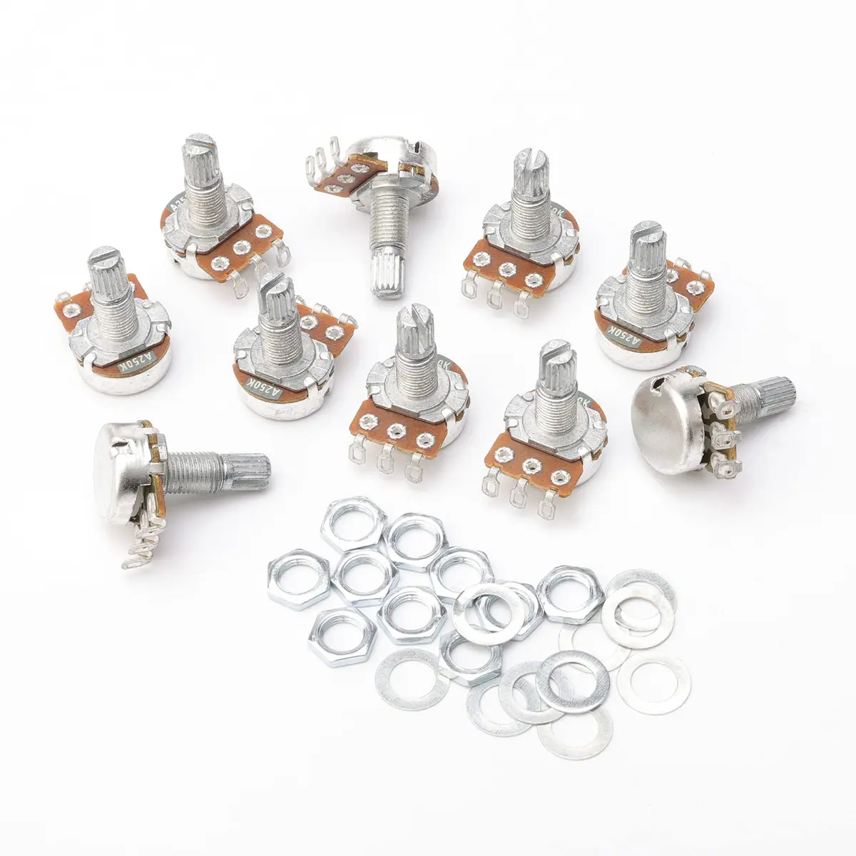 Swhmc A250K Ohm Guitar Potentiometer, 6mm Shaft, Pack of 10 | Smooth Audio Taper for Volume and Tone Controls - view 5