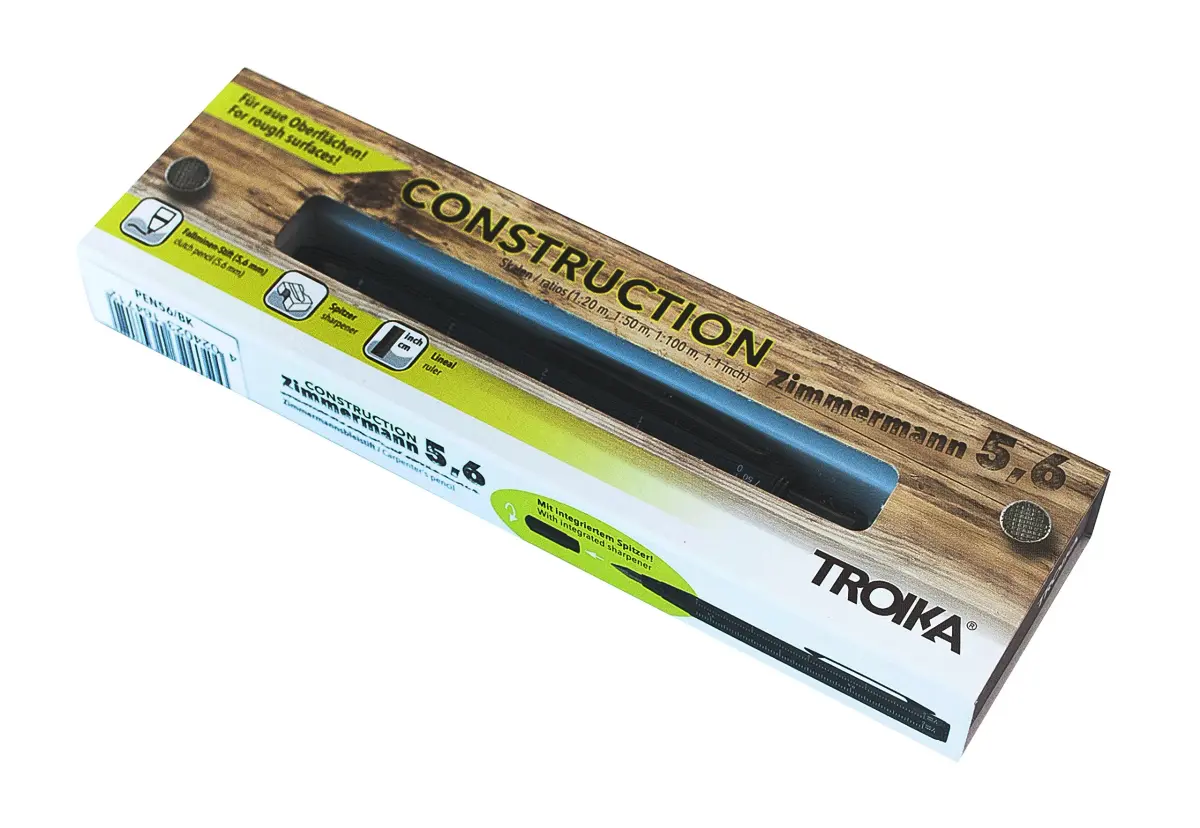 Troika Carpenter's Construction Mechanical Pencil Black 5.6mm (0.22 in) | Precision Tool for Professionals - view 8
