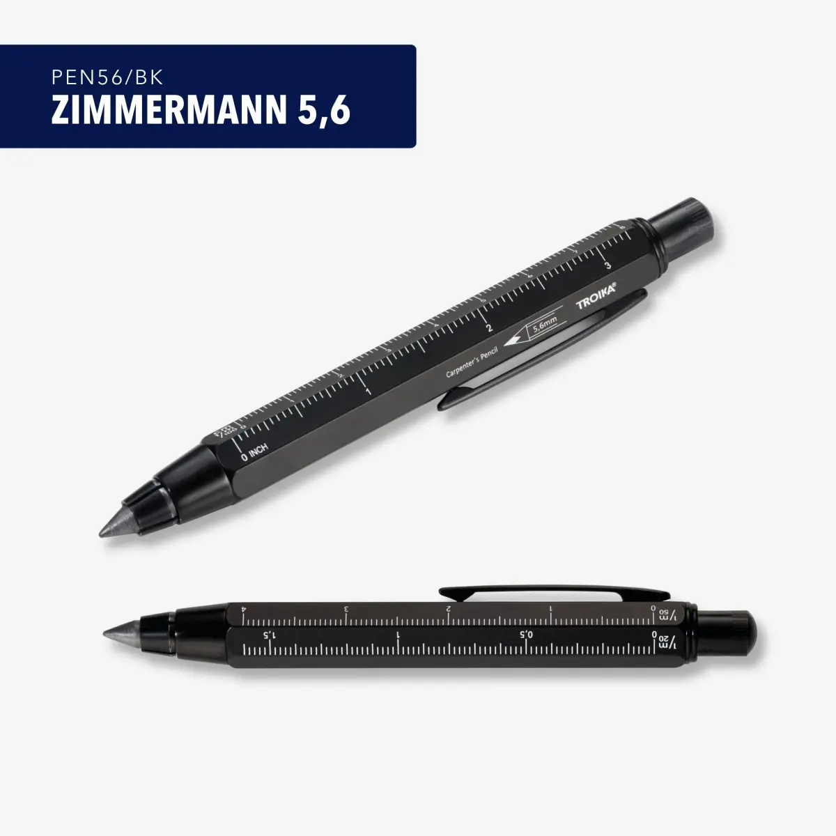 Troika Carpenter's Construction Mechanical Pencil Black 5.6mm (0.22 in) | Precision Tool for Professionals - view 2
