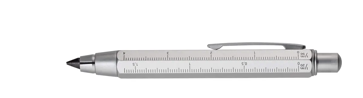 Troika Zimmermann Carpenter's Clutch Pencil 5.6mm HB Lead | Brass Silver - view 2