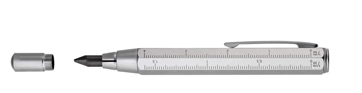 Troika Zimmermann Carpenter's Clutch Pencil 5.6mm HB Lead | Brass Silver - view 3