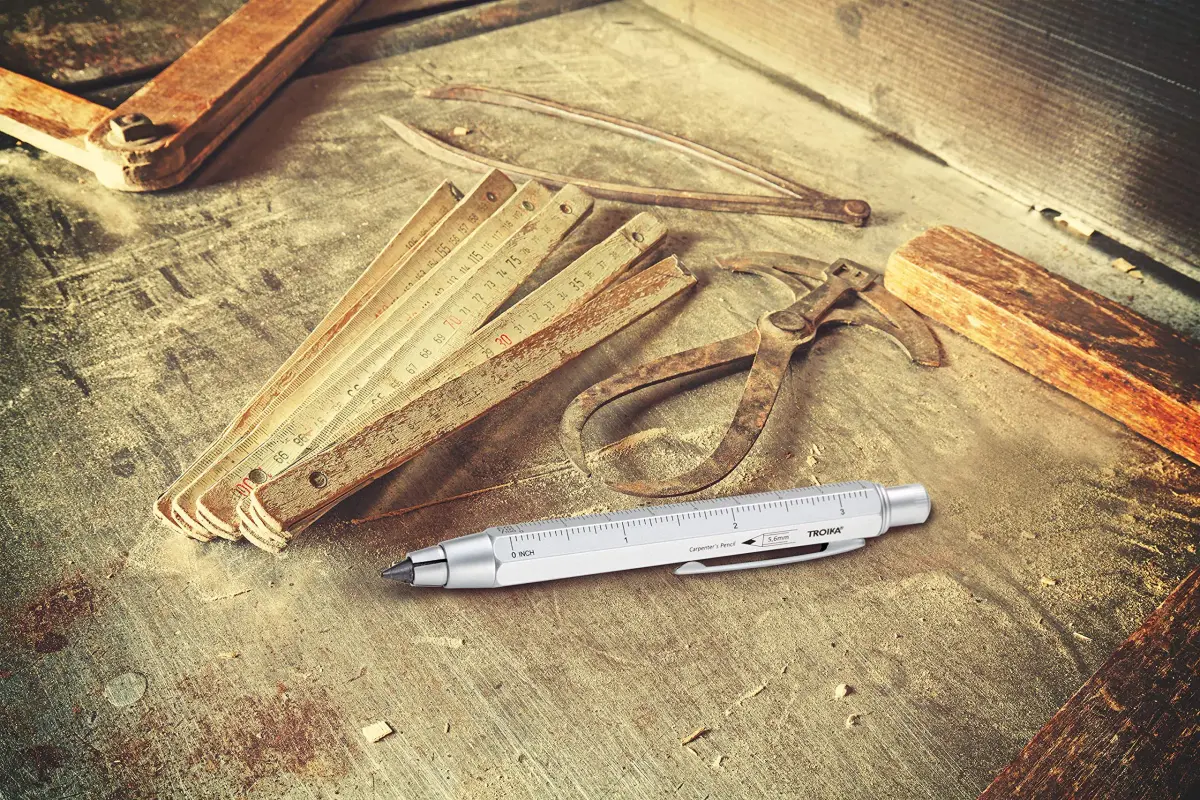 Troika Zimmermann Carpenter's Clutch Pencil 5.6mm HB Lead | Brass Silver - view 4