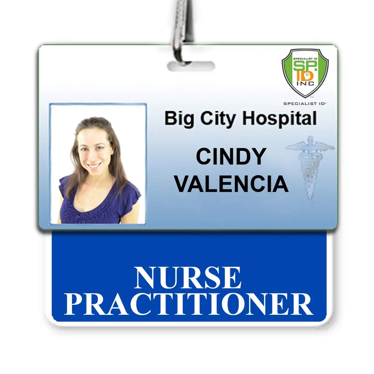 Specialist ID Nurse Practitioner Badge Buddy - Heavy Duty Horizontal | Waterproof, Spill & Tear Proof ID Card Backer for Medical Staff - view 2