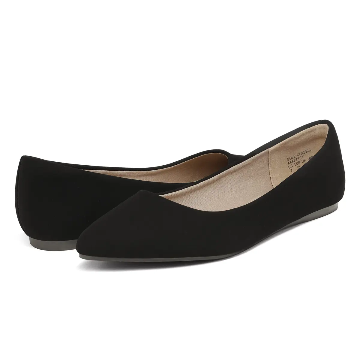 DREAM PAIRS Women's Dress Ballet Flats 6 | Pointed Toe, Faux Suede, Supportive Insole - view 5
