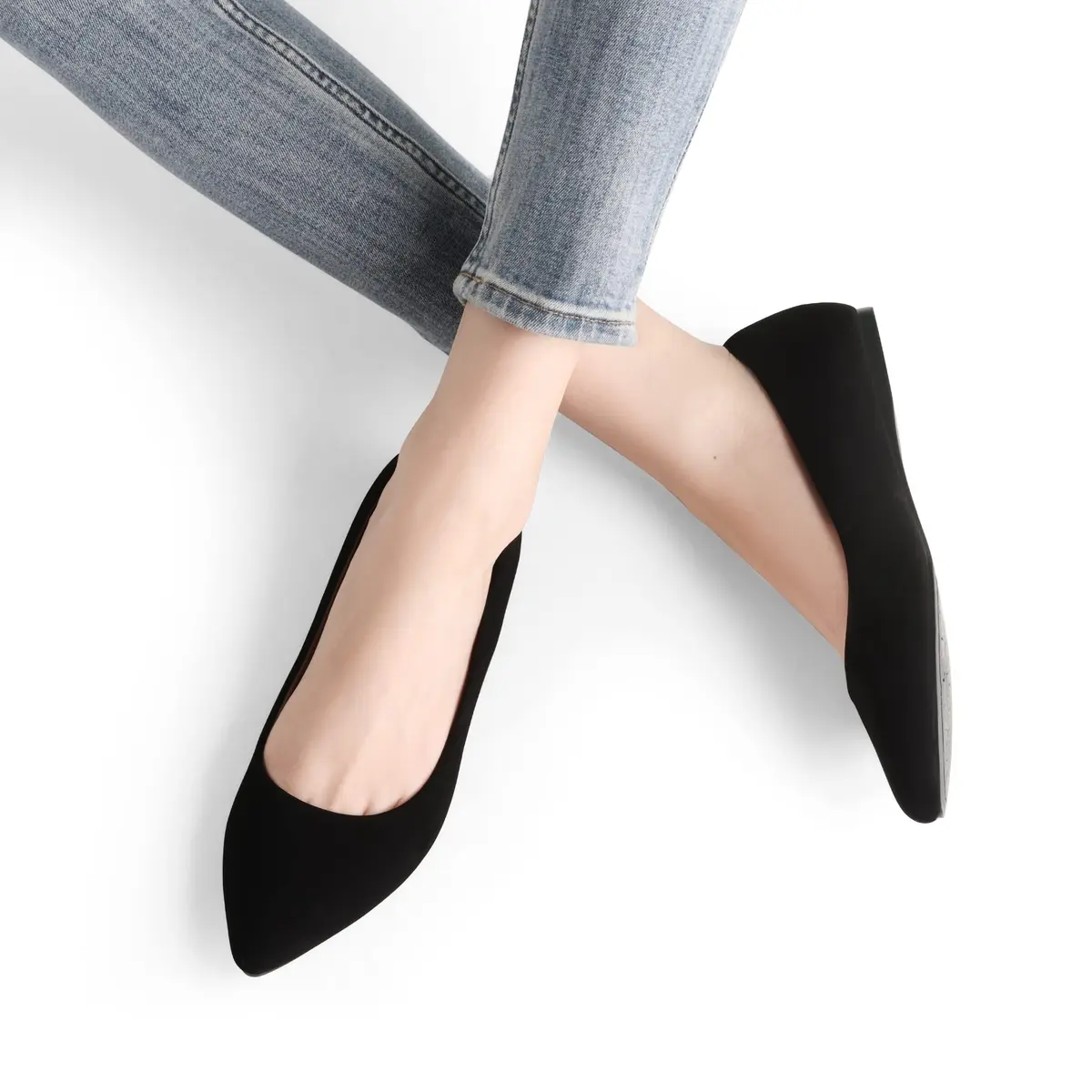 DREAM PAIRS Women's Dress Ballet Flats 6 | Pointed Toe, Faux Suede, Supportive Insole - view 2