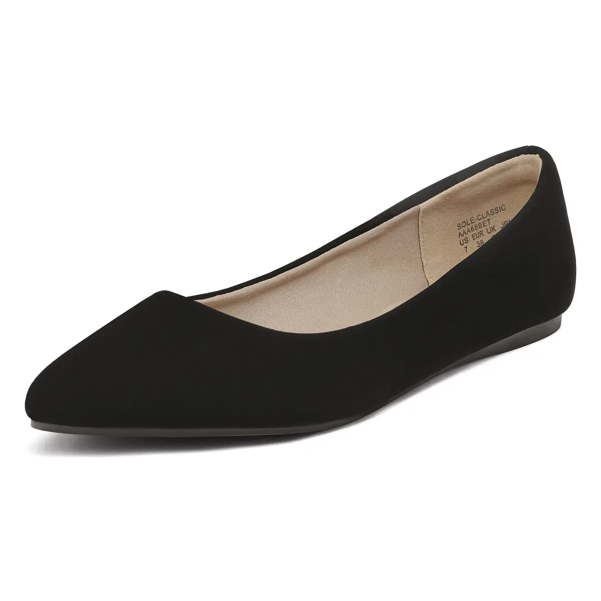 DREAM PAIRS Women's Dress Ballet Flats 6.5 | Elegant Pointed Toe Flat with Support - main product image
