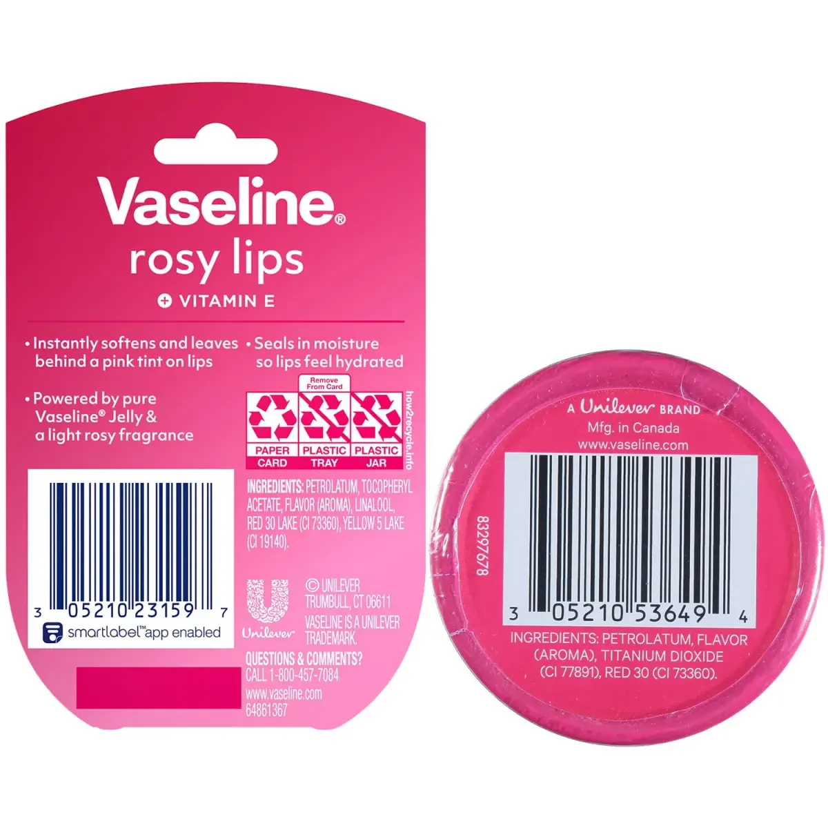 Vaseline Lip Therapy Aloe Vera Tin Lip Balm, 2 Count (Pack of 1) | Clinically Proven Healing for Dry Lips - view 2