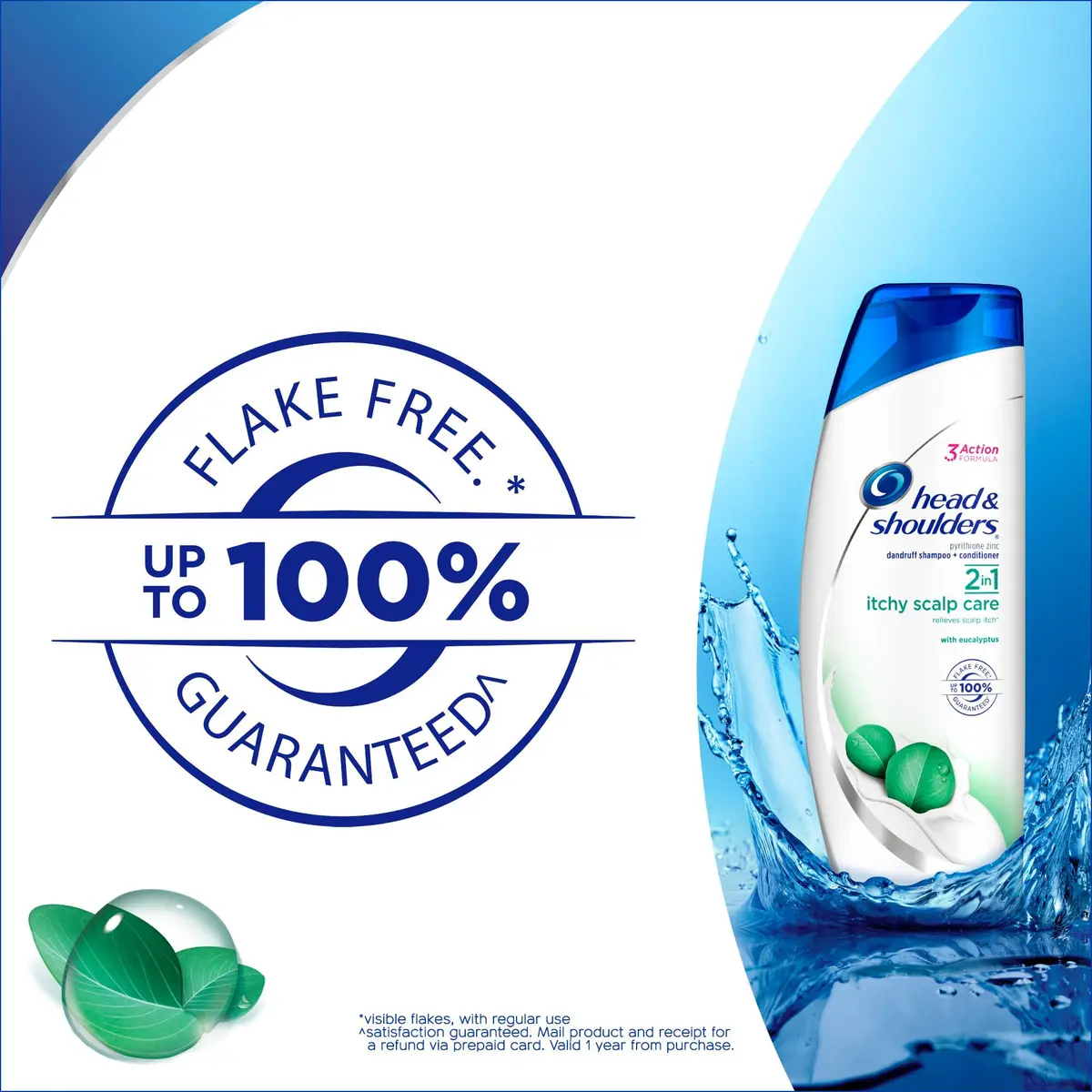 Head & Shoulders Itchy Scalp Care 2-in-1 Shampoo + Conditioner with Eucalyptus 249ml (8.45 Fl Oz) | Relieves Itch & Dandruff - view 3
