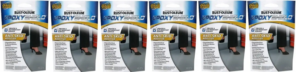 Rust-Oleum Anti-Skid Additive Clear Matte Finish for Floors & Aluminum, 20.4 fl oz (6 x 3.4 oz Bottles) - main product image