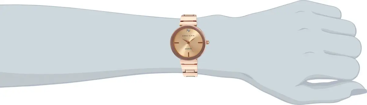 Anne Klein Women's Genuine Diamond Dial Bracelet Watch 28mm (1.10 in) | Japanese Quartz Movement - view 2