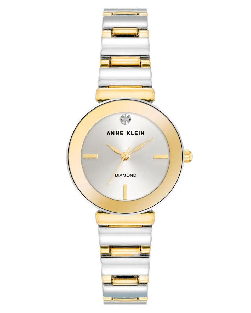 Anne Klein Women's Genuine Diamond Dial Bracelet Watch 28mm (1.1 inches) | Elegant Two-Tone Quartz Timepiece - main product image