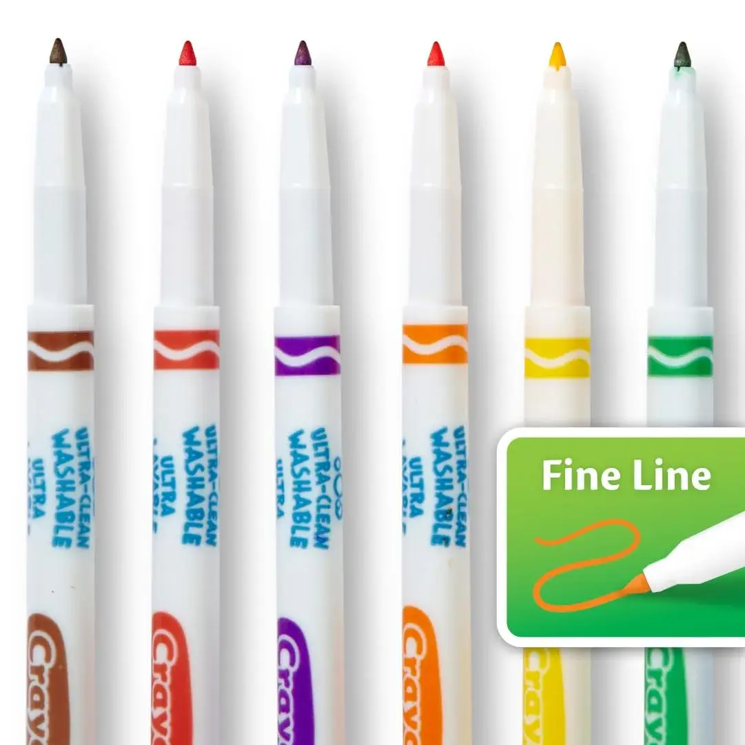 Crayola Ultra Clean Washable Markers (40ct) | Non-Toxic Fine Line Art Supplies for Kids Ages 3+ - view 5