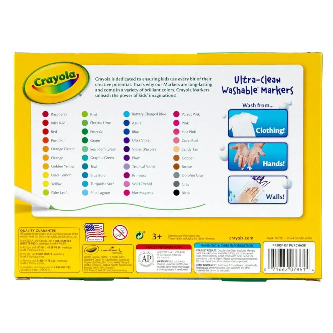 Crayola Ultra Clean Washable Markers (40ct) | Non-Toxic Fine Line Art Supplies for Kids Ages 3+ - view 2