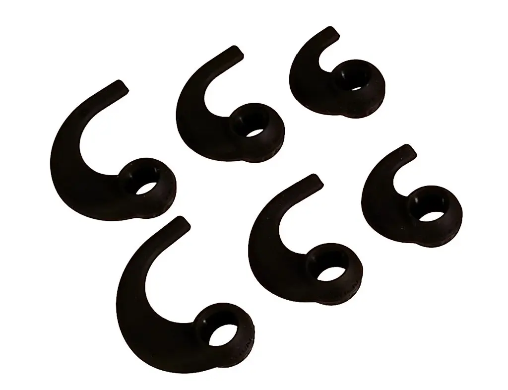 Far End Gear BudLoks Earphone Sport Grips for in-Ear and Ear Canal Earbuds, Black | Secure Fit for Active Use - main product image