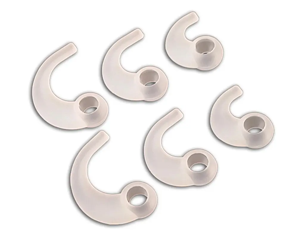 Far End Gear BudLoks Earphone Sport Grips for in-Ear and Ear Canal Earbuds, Clear | Soft Silicone Locking Wings for Active Use - main product image