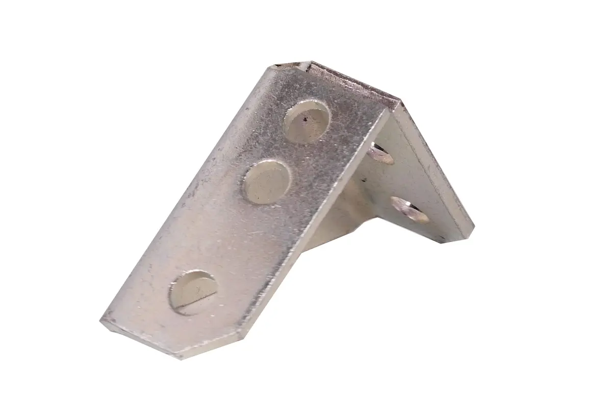 UNISTRUT P2484-EG 7 Hole 90 Degree Gusseted Angle Connector Bracket Steel | Heavy Duty, Zinc-Plated - view 3