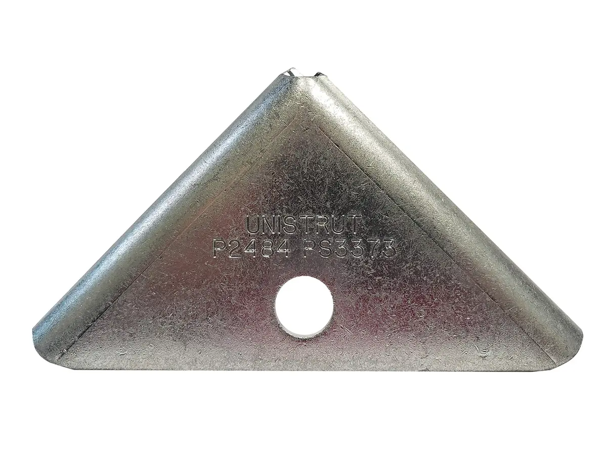 UNISTRUT P2484-EG 7 Hole 90 Degree Gusseted Angle Connector Bracket Steel | Heavy Duty, Zinc-Plated - view 4