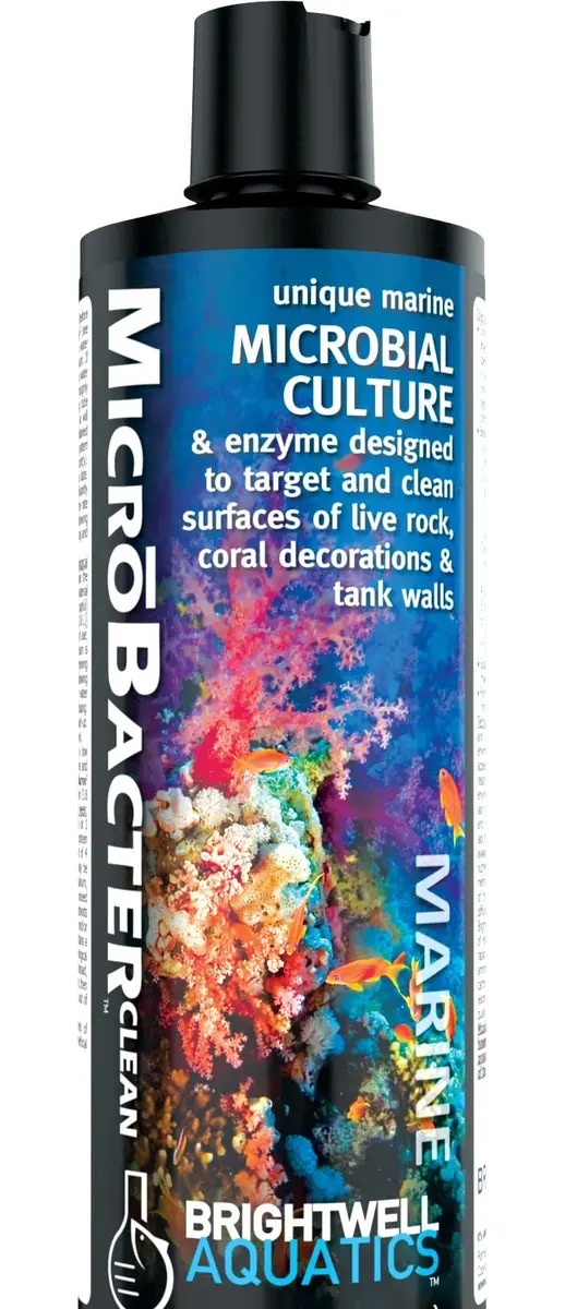 Brightwell Aquatics MicroBacter Clean Marine Aquarium Cleaner Aid, 250 ml | Natural bacterial solution for healthy aquariums - main product image