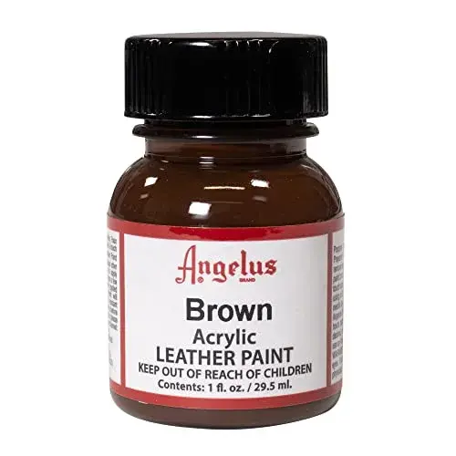 Angelus Acrylic Leather Paint Brown 28g (1 oz) | USA-Imported for Custom Shoe Restoration - view 2
