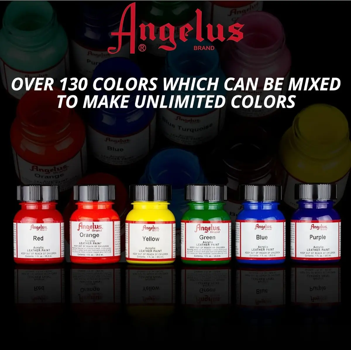 Angelus Acrylic Leather Paint, Play in The Sand, 1 Fl Oz (29.57 ml) | Non-Toxic & Water-Based - view 4
