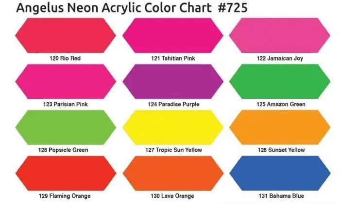 Angelus Leather Paint Neon Tropic Sun Yellow 1 oz | Bright, Non-Toxic, Water-Based Leather Color - view 7