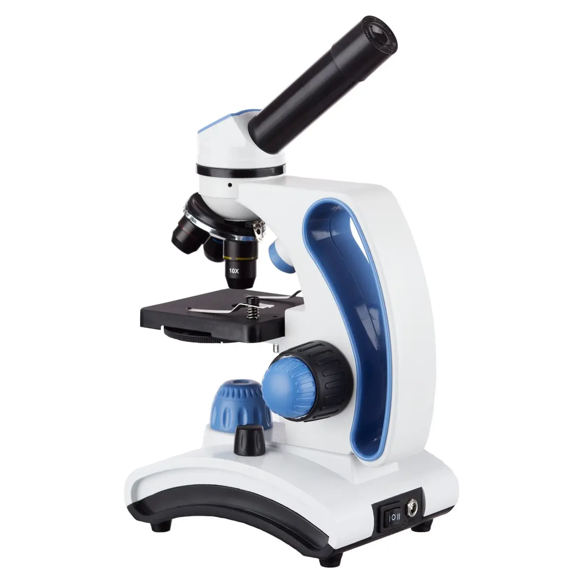 AmScope M162C-2L-PB10 1000X Dual Light Glass Lens Microscope | High Power Monocular with Metal Frame - view 3
