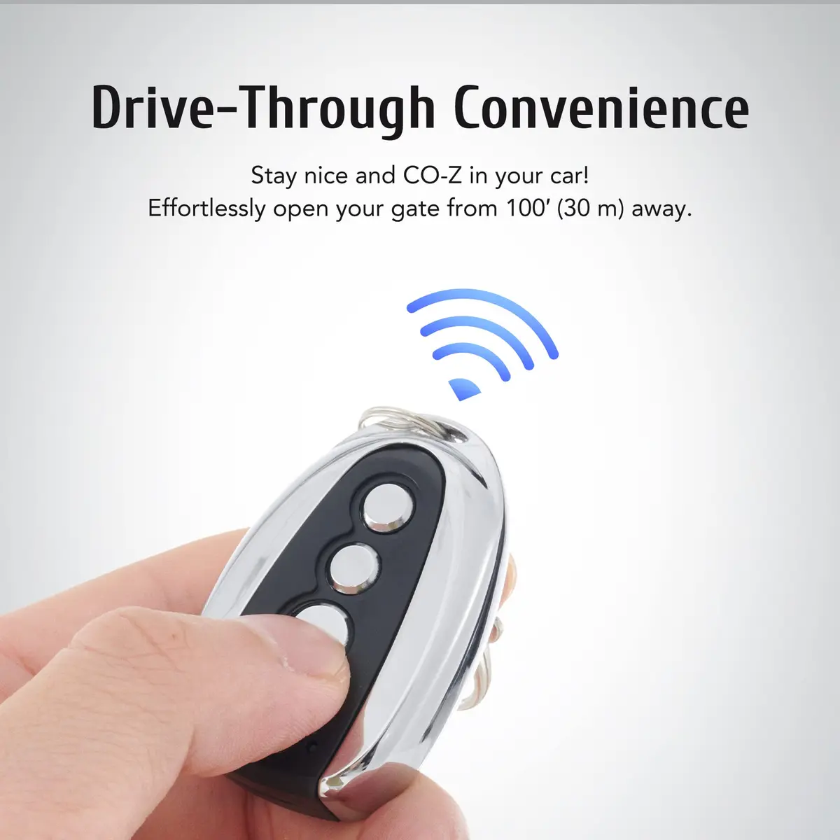 CO-Z Remote Control for Automatic Gate Openers | 100 Ft Range, Auto Close, Wireless Security - view 2
