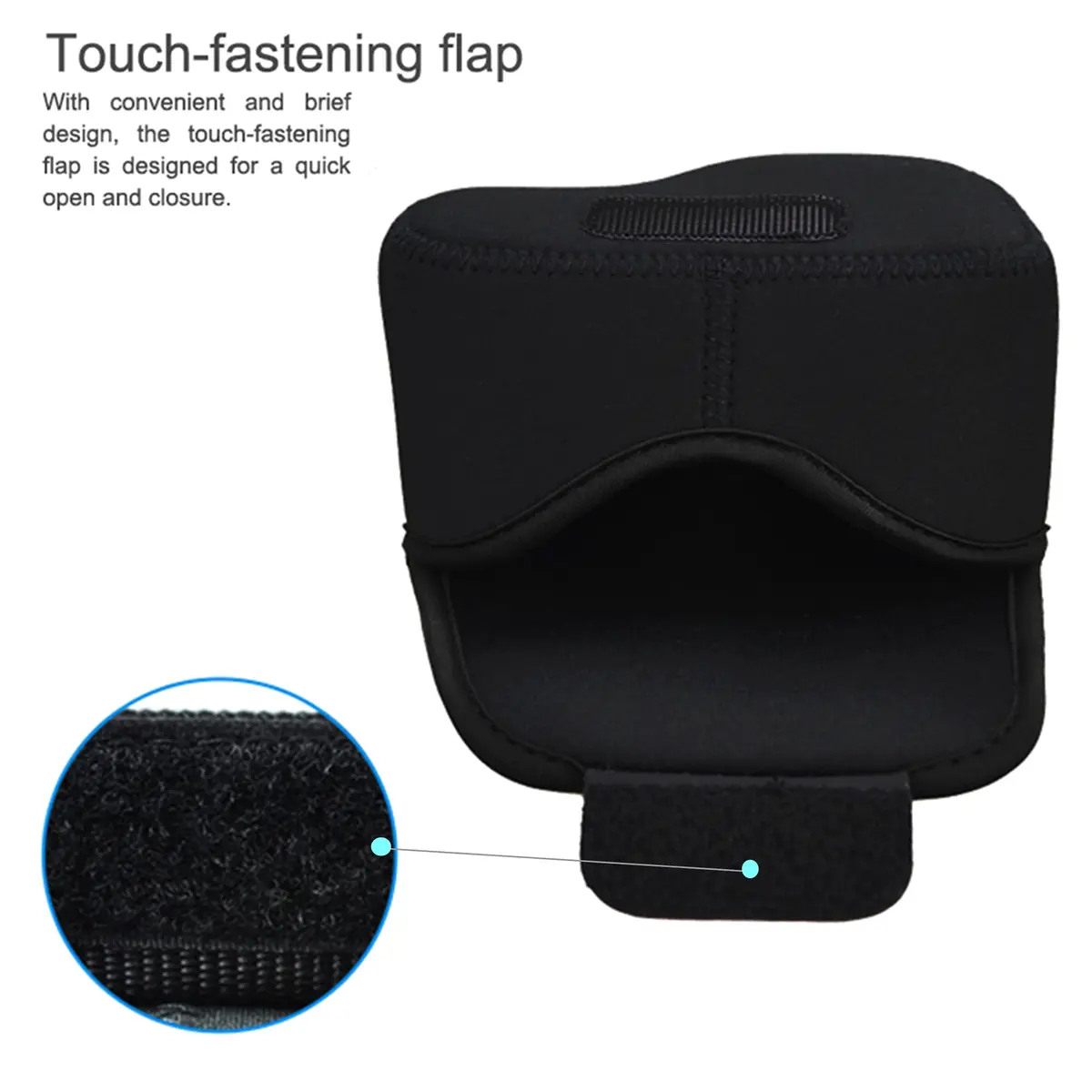 JJC Neoprene Camera Case Pouch for Compact Camera + Lens Below 4.7x2.9x3.4" | Waterproof, Elastic & Stylish - view 5