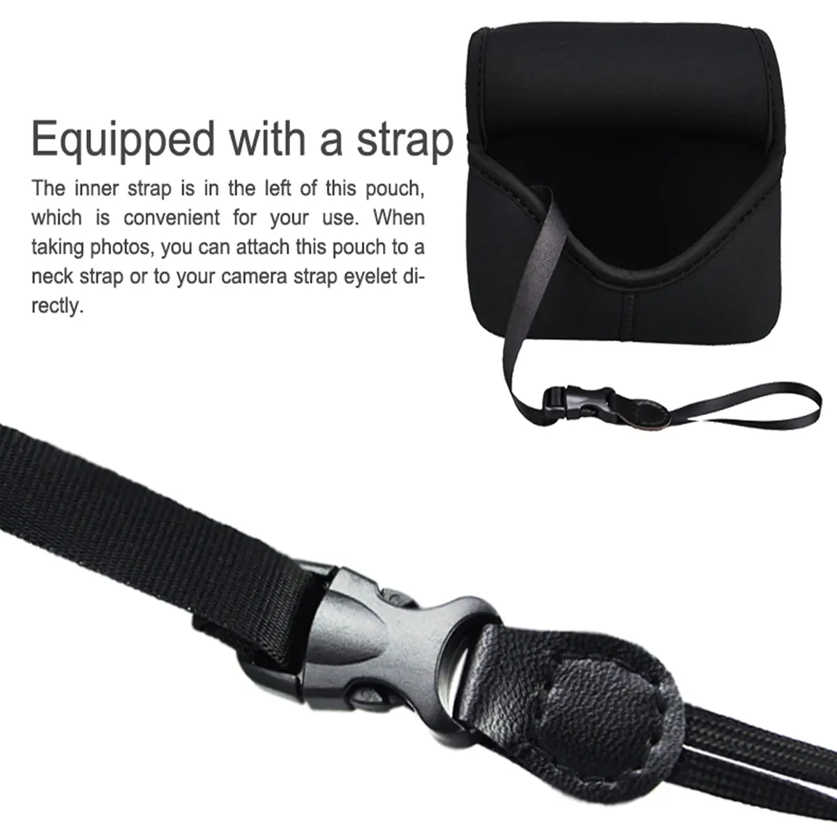 JJC Neoprene Camera Case Pouch for Compact Camera + Lens Below 4.7x2.9x3.4" | Waterproof, Elastic & Stylish - view 6