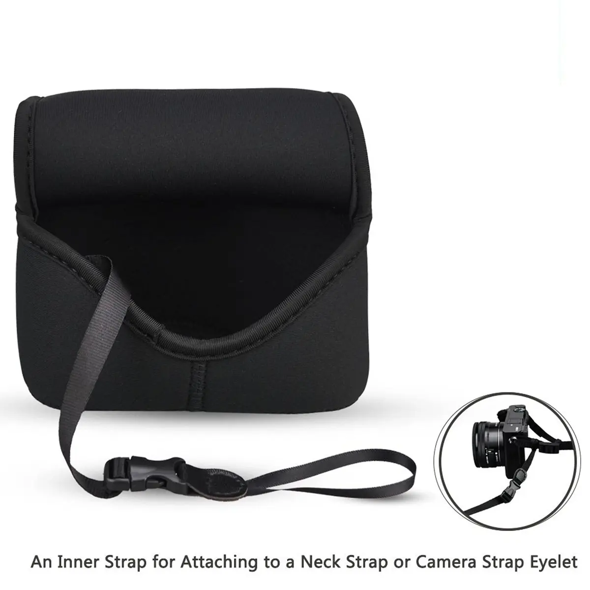 JJC Neoprene Camera Case Pouch for Compact Camera + Lens Below 4.7x2.9x3.4" | Waterproof, Elastic & Stylish - view 7