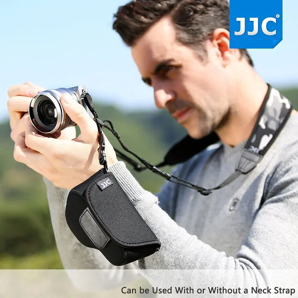 JJC Neoprene Camera Case Pouch for Compact Camera + Lens Below 4.7x2.9x3.4" | Waterproof, Elastic & Stylish - view 3