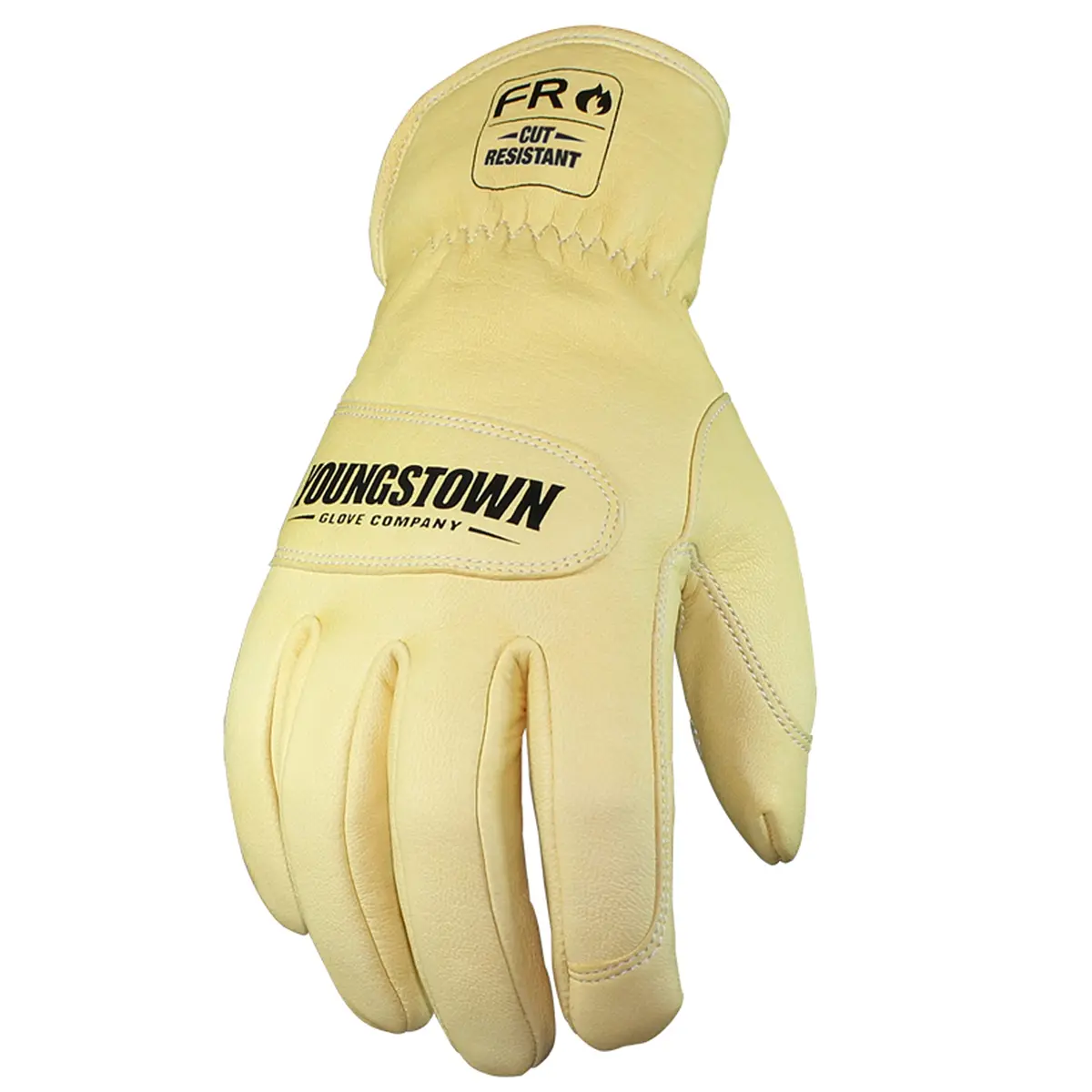 Youngstown Glove Leather Ground Utility Gloves for Men - Kevlar Lined - Cut, Puncture, Flame Resistant, Arc Rated, Tan, Large - main product image