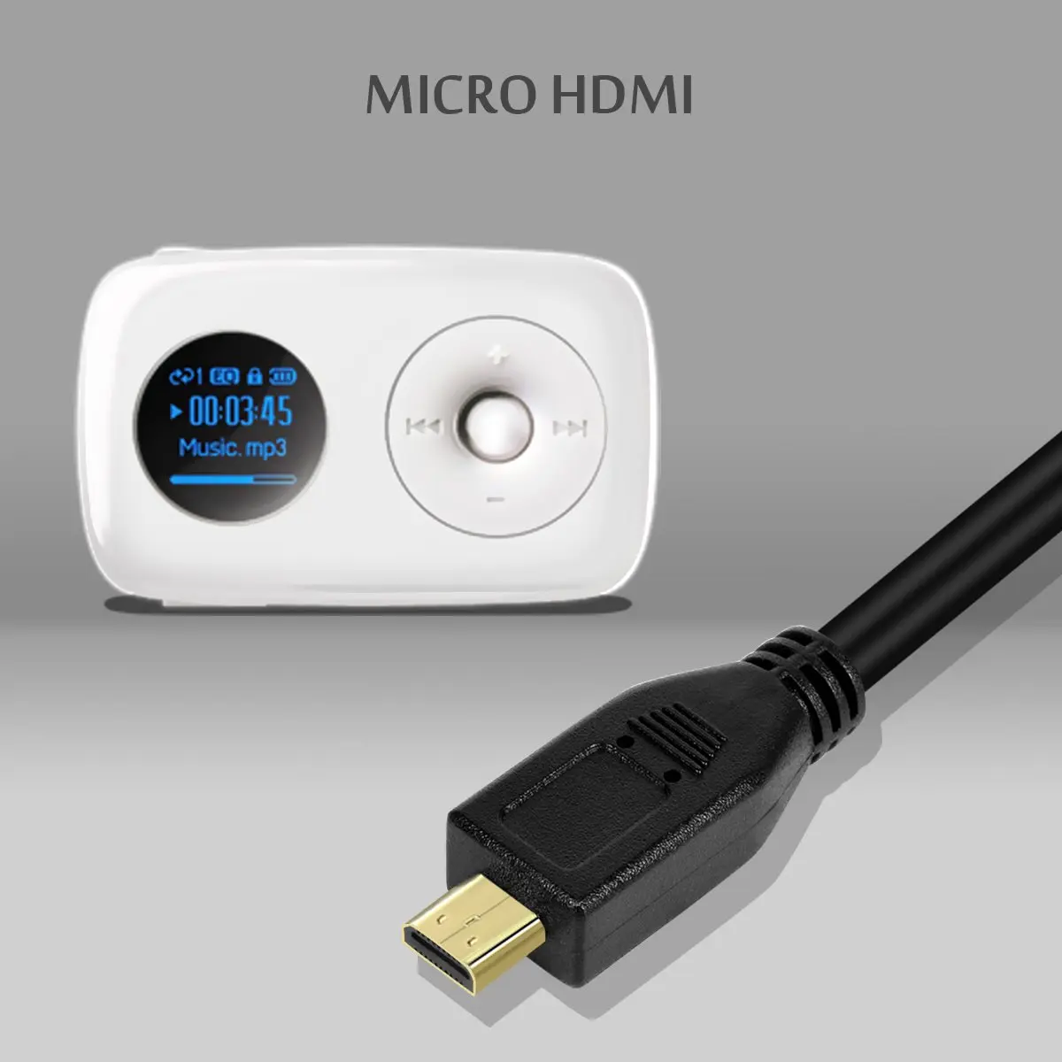 UCEC Coiled Micro HDMI to HDMI Cable 3.2FT | 4K HDR Support, Flexible & Portable - view 5