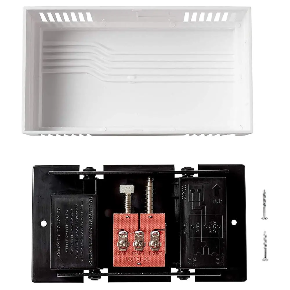 Newhouse Hardware White 2-Note Wired Mechanical Door Bell Chime CHM1 | 2-Note Ding-Dong & 1-Note Ding for Separate Doors - view 6