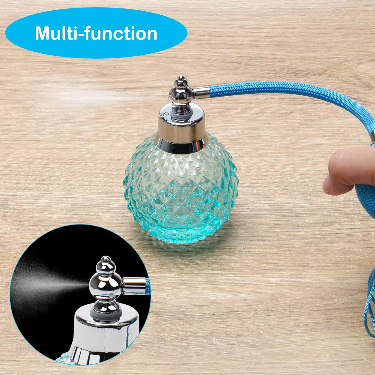 Coolrunner 100 ml Perfume Bottle, Spray Empty Refillable Bottle | Vintage Crystal Design - view 2