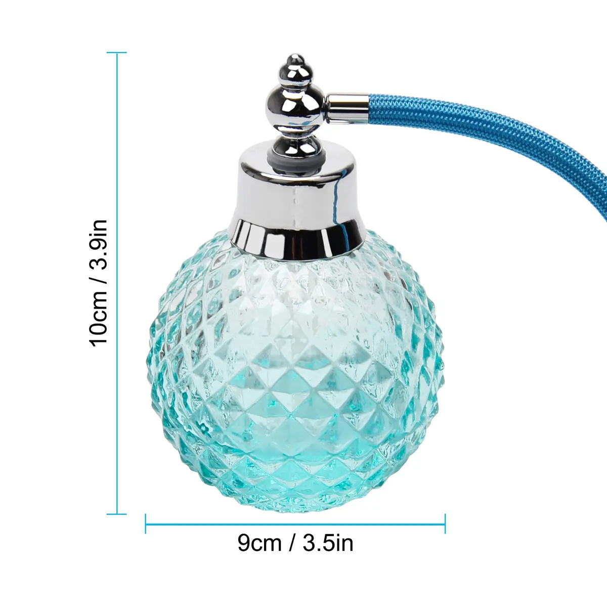 Coolrunner 100 ml Perfume Bottle, Spray Empty Refillable Bottle | Vintage Crystal Design - view 4
