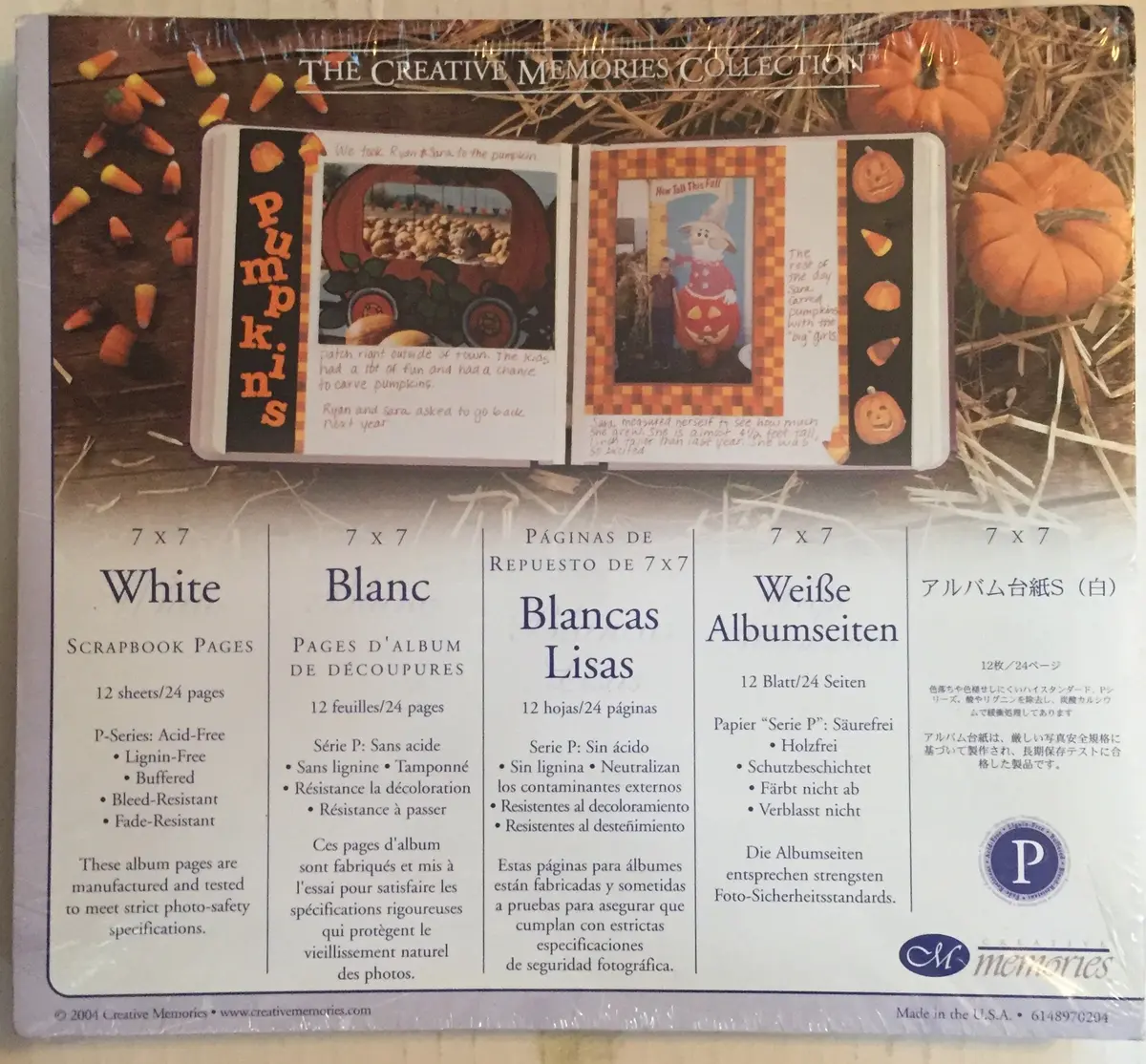 Creative Memories 7 x 7 Scrapbook Pages | Classic White Photo Album Sheets for Memories - main product image