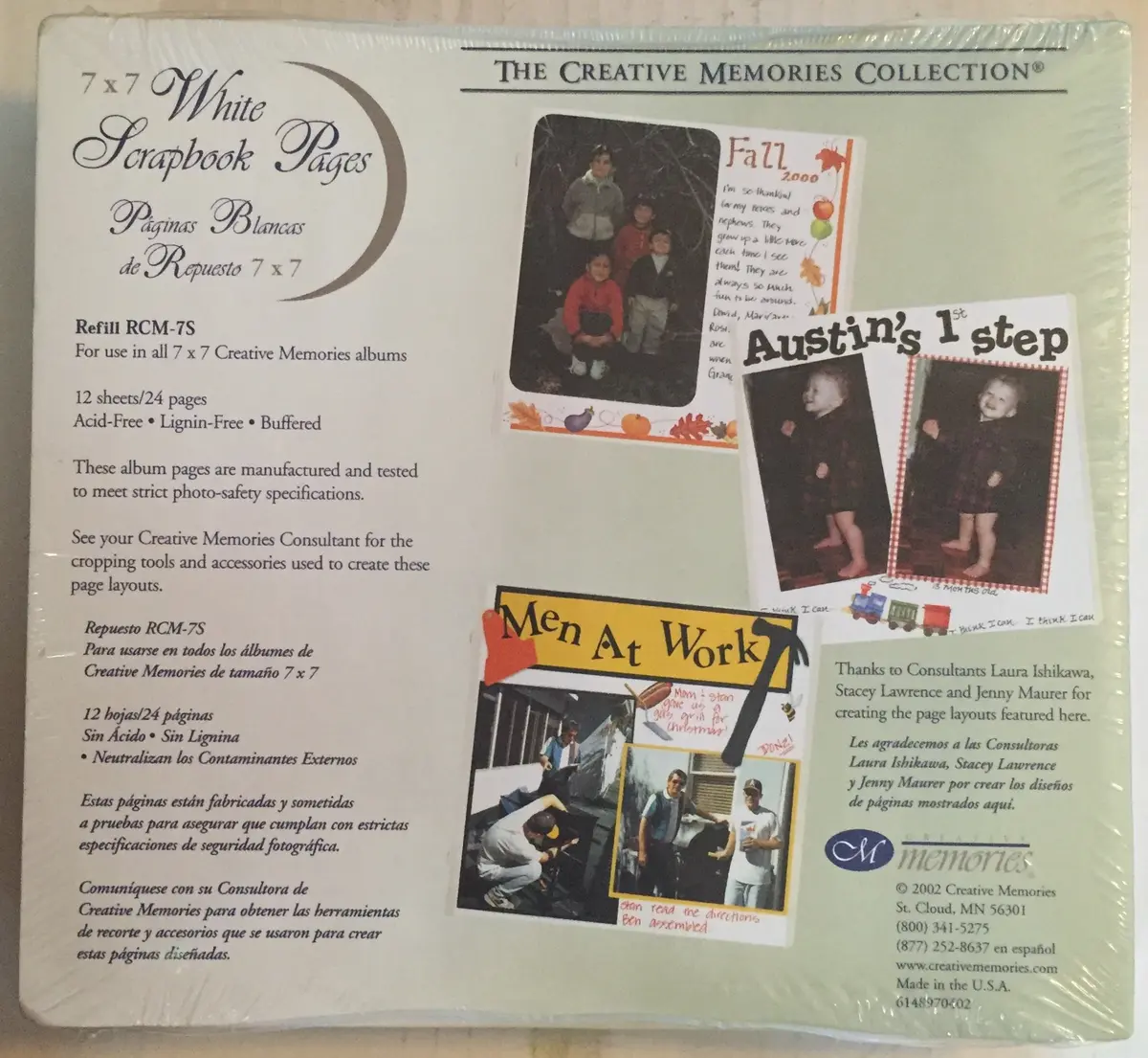 Creative Memories 7 x 7 Scrapbook Pages | Classic White Photo Album Sheets for Memories - view 2