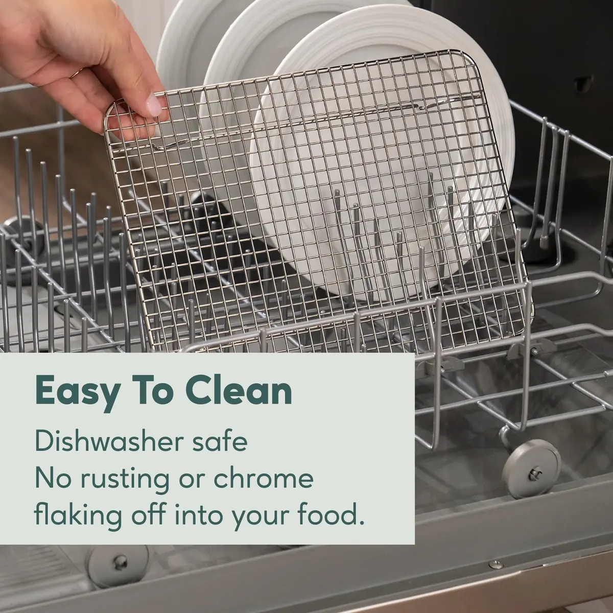 Ultra Cuisine Stainless Steel Baking Rack - 10 x14.75 inch Jelly Roll Wire | Heavy Duty Oven & Cooling Rack - view 5