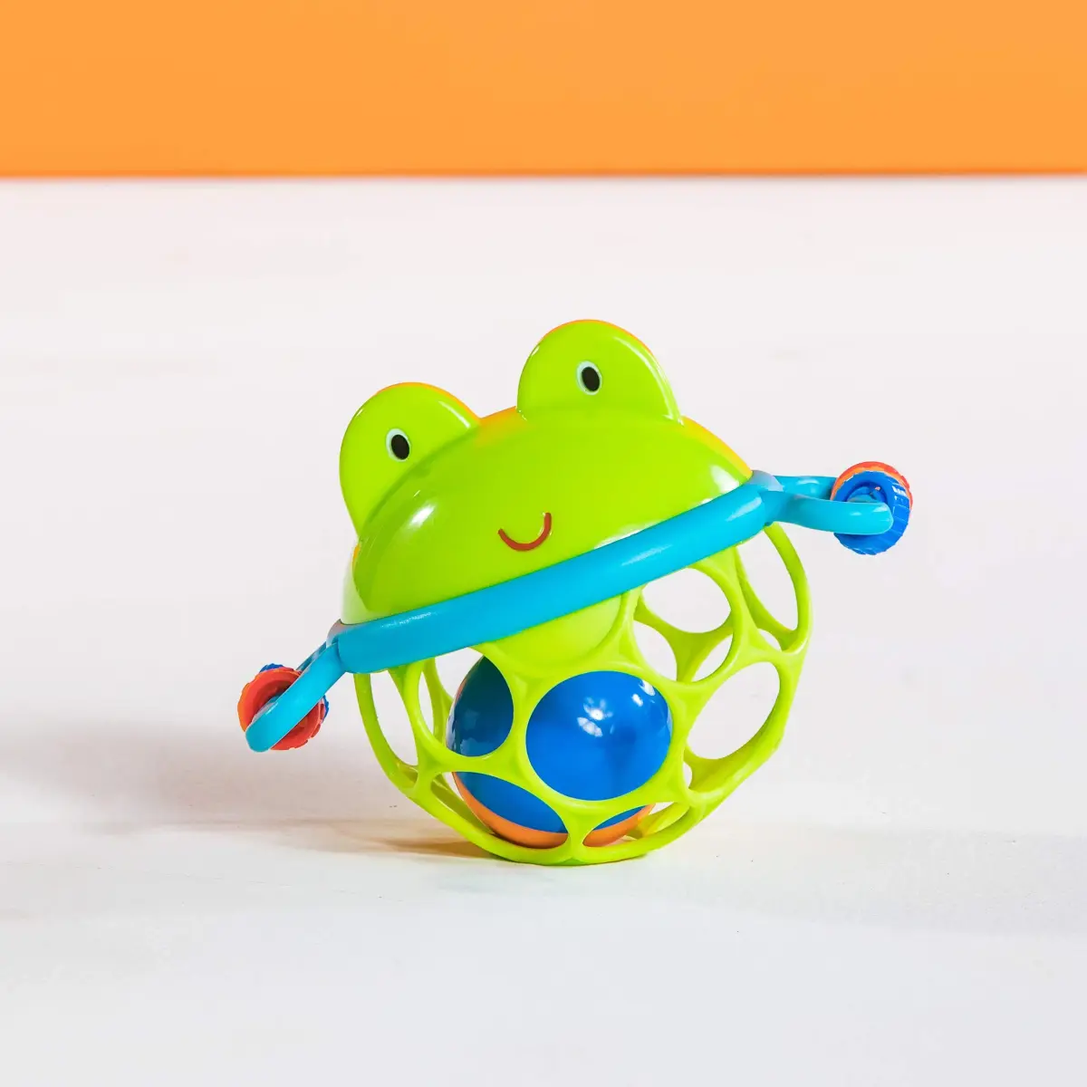 Bright Starts Oball Jingle & Shake Pal Musical Toy | BPA-Free Easy-Grasp Baby Rattle Toy (Green Frog) - view 7