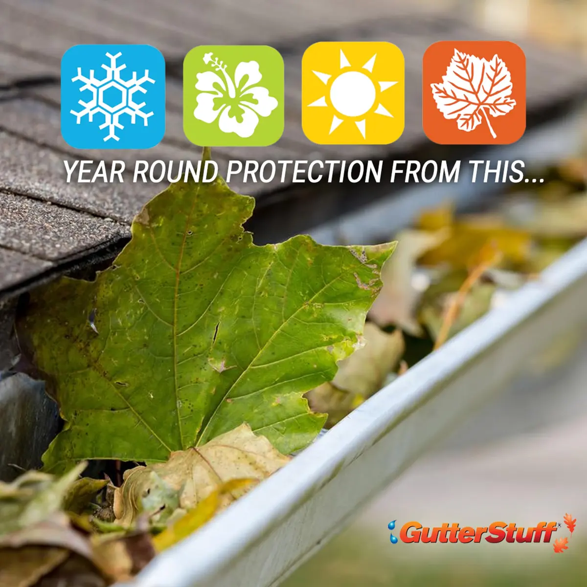 GutterStuff Pro Gutter Guard - 6-Inch Foam Gutter Filter Insert with Leaf Protection & Easy DIY Installation - view 4