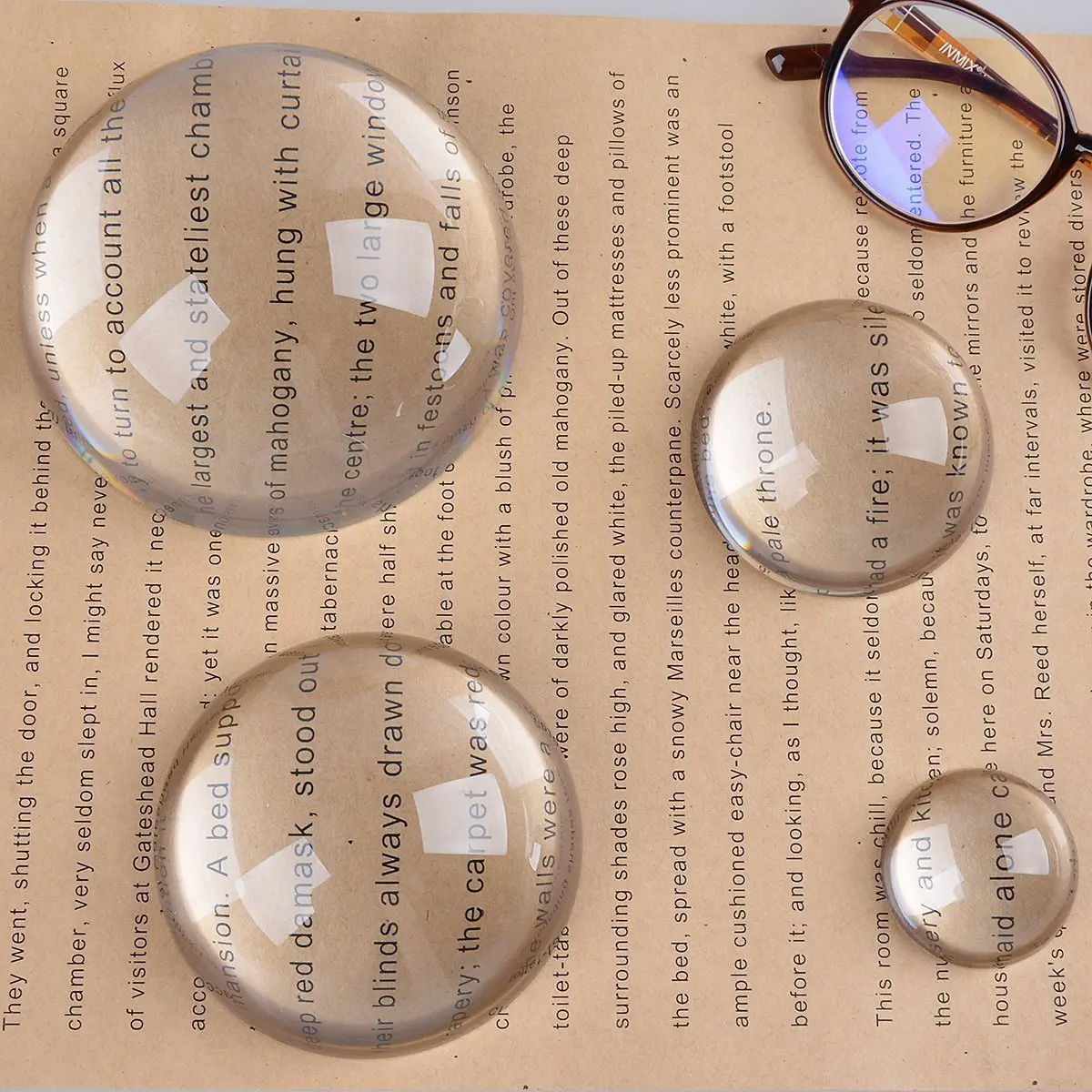 LONGWIN Crystal Dome Magnifier/Paperweight 60mm (2.4 Inch) | Clear Optical Glass for Reading - view 3