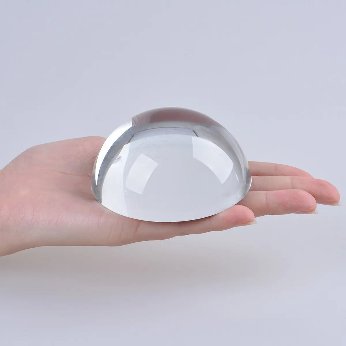 LONGWIN Crystal Dome Magnifier/Paperweight 80mm (3.15 Inch) | Clear K9 Crystal - view 2