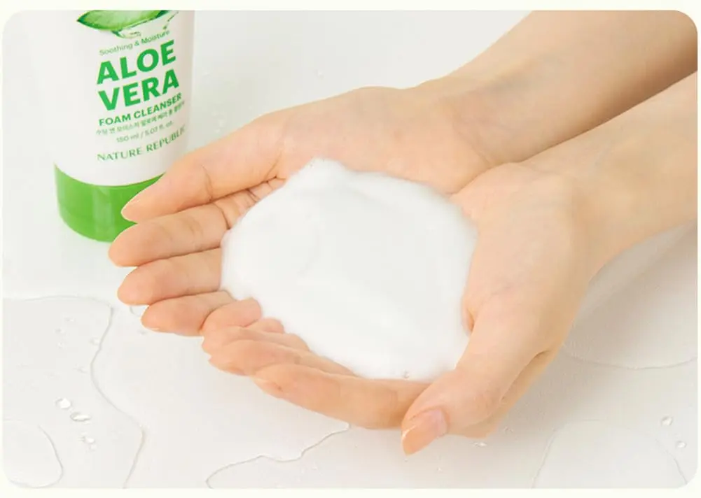 Nature Republic Aloe Vera Foam Cleanser 150g | Moisturizing & Gentle for All Skin Types - view 3